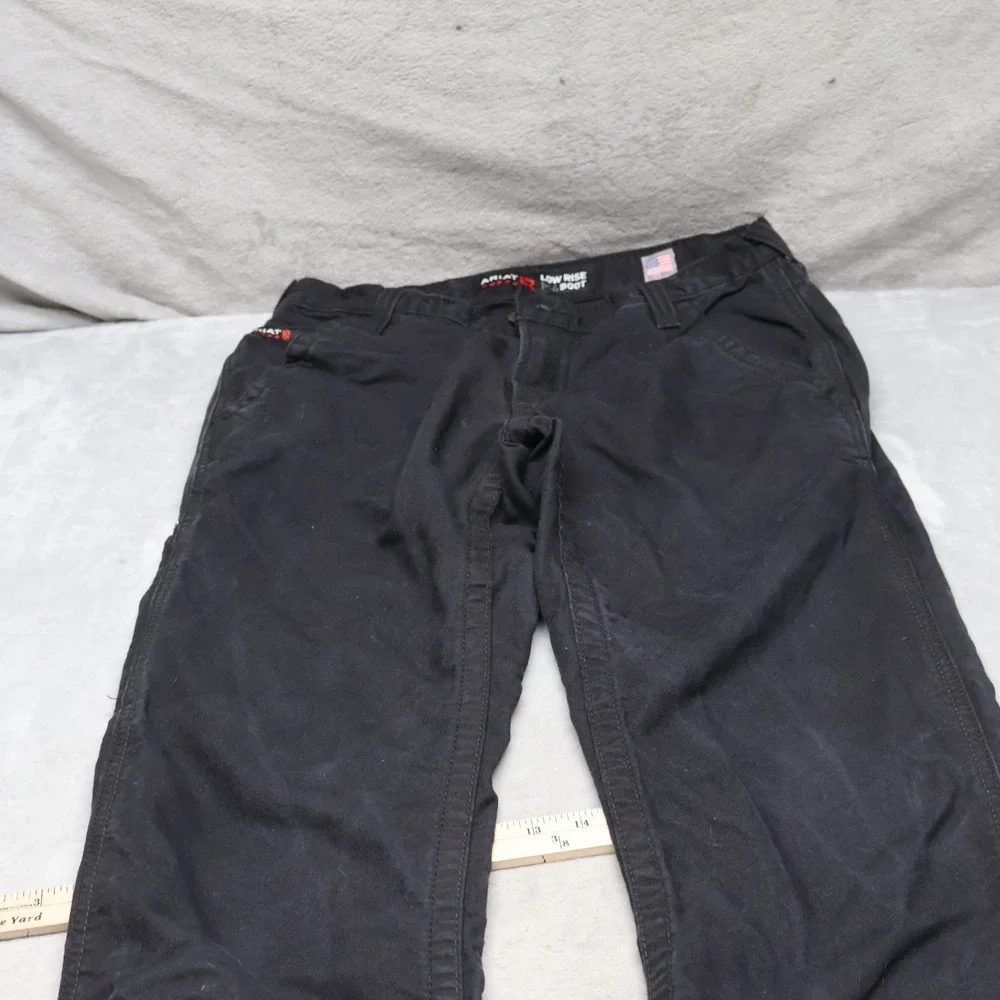 Ariat FR Pants Mens 29x36 Black Low Rise M4 Boot Cut Flame Resistant Rugged Work